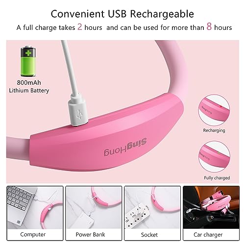 Rechargeable Neck Book Light - Hands-Free LED Reading Lamp