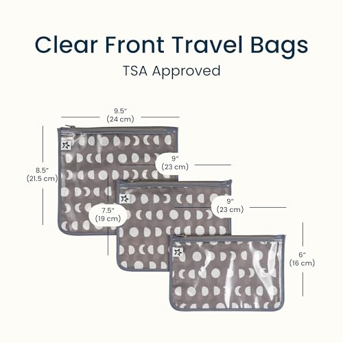 Tiny Twinkle Luna Diaper Bag Organizing Pouches - 3 Pack Travel Bags
