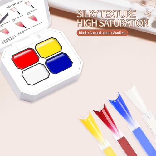 BEVINAS Ombre Gel Nail Polish Set 4 Colors with 20 Nail Sponges - OMB6