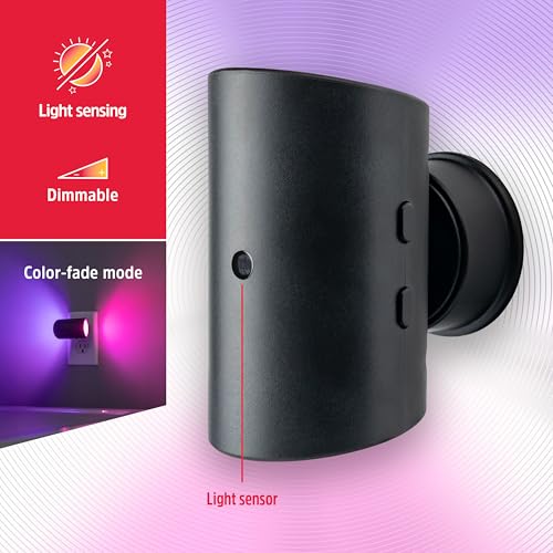 Energizer Dimmable Color Changing LED Night Light Sconce