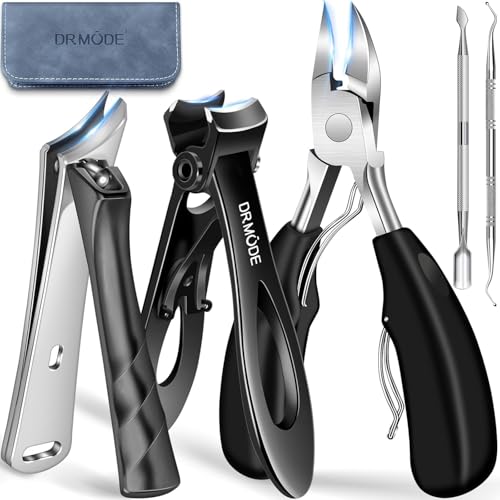 DRMODE 5-in-1 Professional Toenail Clipper Set for Thick & Ingrown Nails
