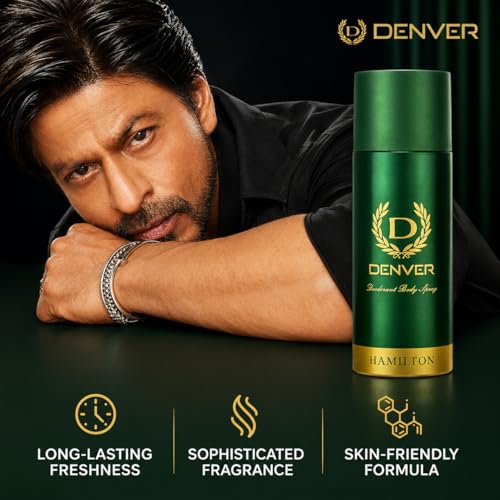 Denver Hamilton Deodorant Body Spray for Men - 2 Pack, 5.0 Fl Oz Each, Long-Lasting Scent & Odor Protection