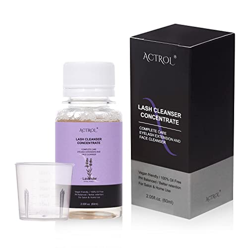 ACTROL Lash Shampoo Concentrate – 60ml Refill for 12 Eyelash Foam Cleansers