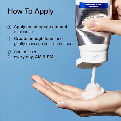ANUA Hydrating Foaming Cleanser with Hyaluronic Acid, 5.07 fl oz