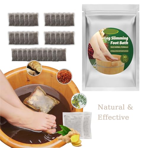 Herbal Foot Soak Bags 30pcs - Relaxing Mugwort & Herbal Foot Bath for Tired Feet