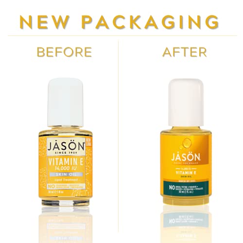 JASON Vitamin E 14,000 IU Moisturizing Skin Oil - 8 Fl Oz Pack of 2