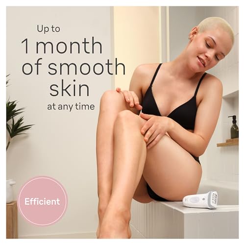 Braun Epilator Silk-?pil 7, Hair Removal Device, Women Shaver & Trimmer, Wet and Dry, Wide Head, Includes Shaver Head and Trimmer Comb, SE7-041, Silver