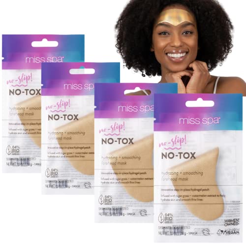 MISS SPA Hydrating Forehead Wrinkle Patches - Anti-Aging Serum Hydrogel Mask, 4 Patches