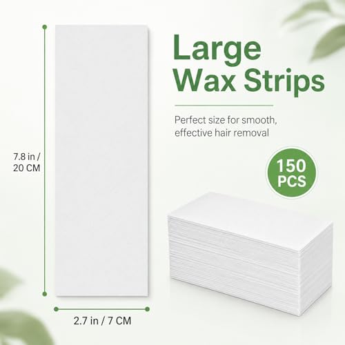 150 Tear-Resistant Non-Woven Wax Strips for Hair Removal