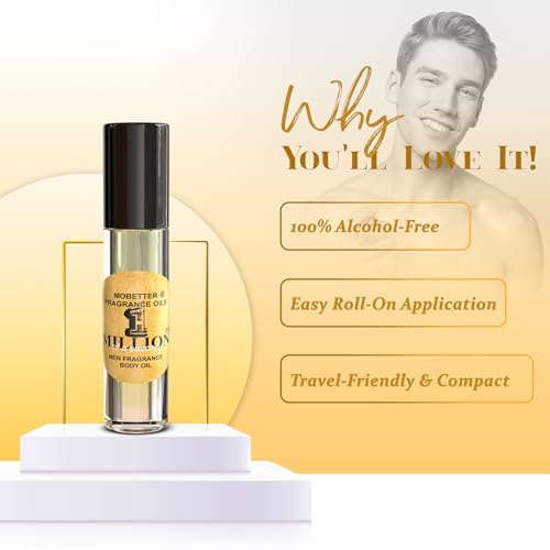 MOBETTER 1 Millionth of a Second Men Body Oil - Travel Size Roll-on, Long-Lasting Fragrance