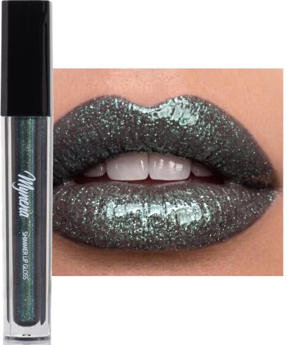 Mynena Green Shimmer Lip Gloss - Willow - Hydrating High-Shine Finish