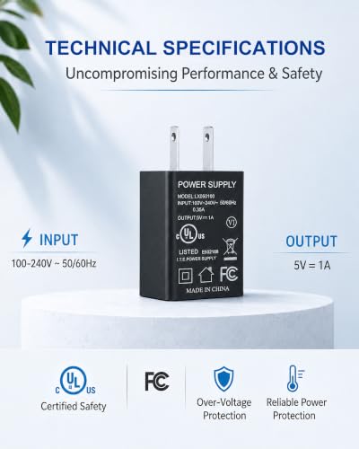 5V 1A USB Charger for Philips Norelco OneBlade QP2724/QP2834 – Wall/Travel Adapter