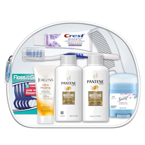Deluxe 10-Piece TSA Compliant Travel Toiletry Kit for Women