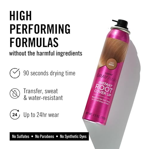 EVERPRO Gray Away Instant Root Cover Up Spray 2.5oz - Light Brown
