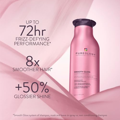 Pureology Smooth Gloss Shampoo for Frizz-Prone Hair - Sulfate-Free