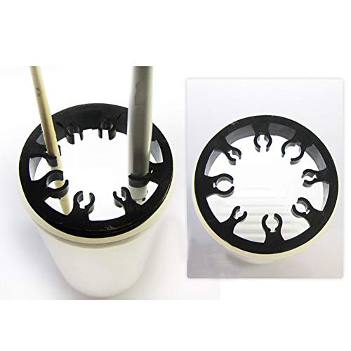 Nail Art Brush Cleaner Cup with Black Lid - Holds 8 Brushes