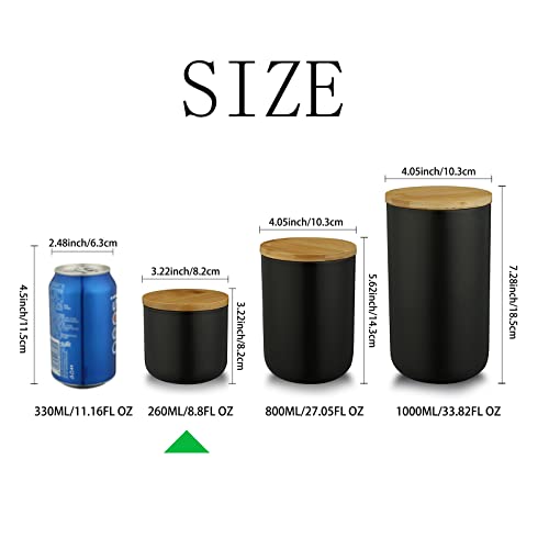MilkyWay Ceramic Food Storage Jar with Airtight Bamboo Lid - 7.03oz