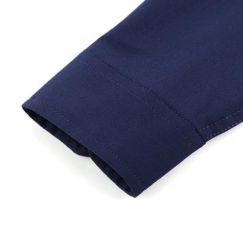 DILBYKE Boys’ Navy Long Sleeve Dress Shirt with Tie - 9-10 Years Uniform