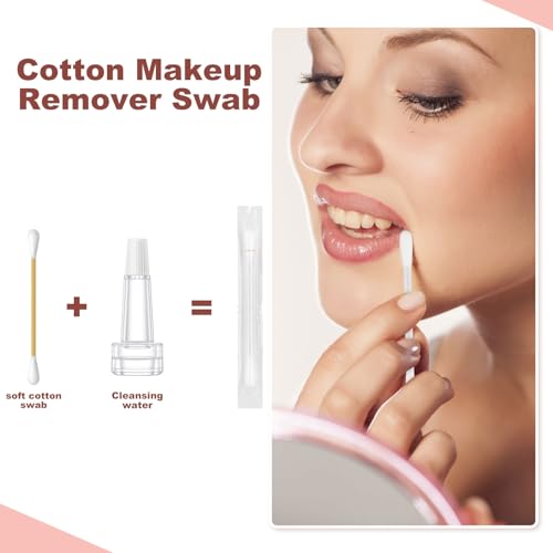 Pack of 200 Cotton Makeup Remover Swabs with Lemon Oil