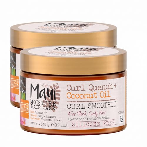 Maui Moisture Hydrating Curl Smoothie for Tight Curls - 12 oz Pack of 2