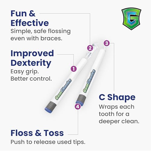 GumChucks Orthodontic Flossers for Braces - Reusable C-Shape Picks