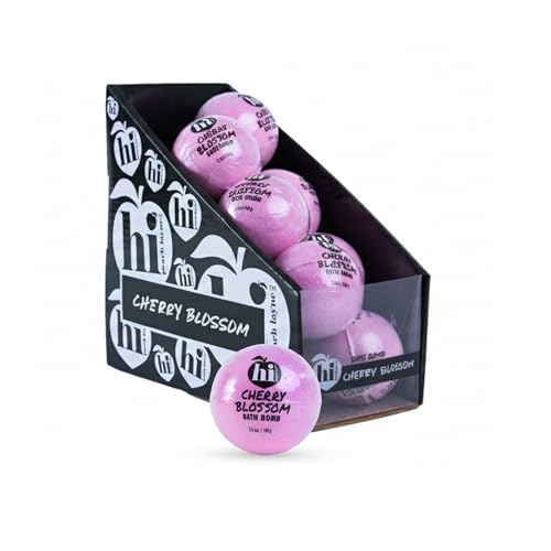 Hi Peach Layne Cherry Blossom Bath Bomb Gift Set - 12 Pack Vegan Spa Kit
