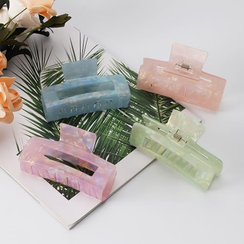 VOCOSTE Green 4" Large Hair Claw Clip for Thick Hair