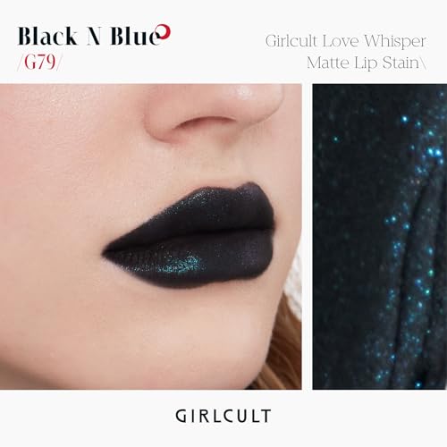 GIRLCULT G79 Black N Blue Matte Lip Stain - Velvet Mousse Tint