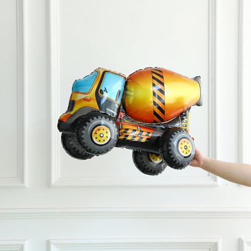 EASUTE 2PCS 4D Excavator Construction Balloons - Birthday Party Supplies