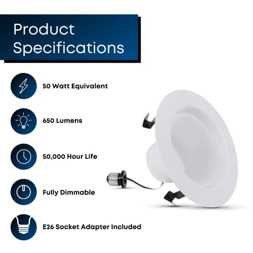 Feit Electric 4-Inch LED Recessed Downlight - 650 Lumens, 5000K