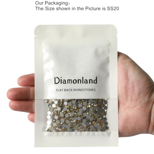 Rose Sunlight Flatback Glass Rhinestones SS16 1440pcs for Nail Art & Crafts