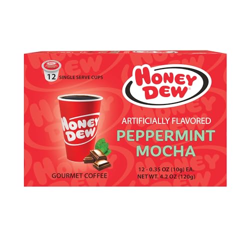 Honey Dew Donuts Peppermint Mocha Coffee Pods - 12 Single Serve