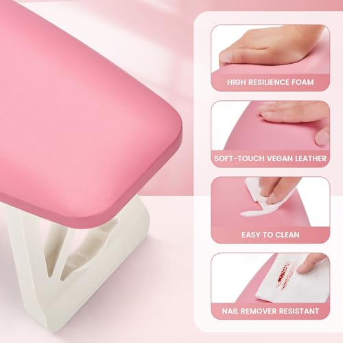 Ergonomic Nail Arm Rest Cushion - Foldable Hand & Foot Stand for Nail Techs