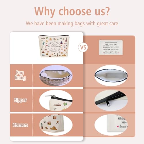 Girlly Travel Makeup Bag for Women & Girls - Waterproof Cosmetic Pouch Gift