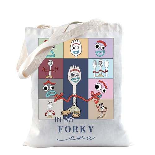 Forky Era Movie Fan Tote Bag - Cartoon Character Canvas Tote