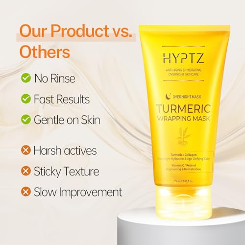Realori Turmeric Face Mask with Vitamin C & Collagen - Overnight Wrinkle & Brightening Skincare