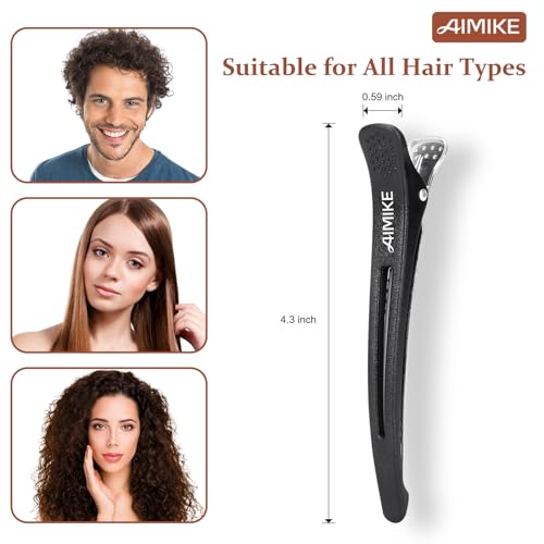 AIMIKE Duckbill Hair Clips - Non-Slip 4-Piece Styling Set