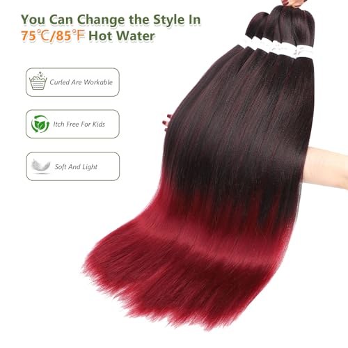 TBUG 30 Inch Pre Stretched Braiding Hair - 8 Packs Natural Yaki Texture