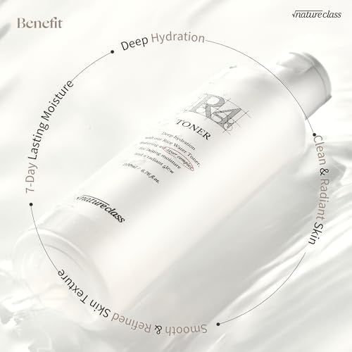 NATURECLASS R4 Hydrating Rice Toner - Deep Moisturizing & Fragrance Free, 6.76 fl oz