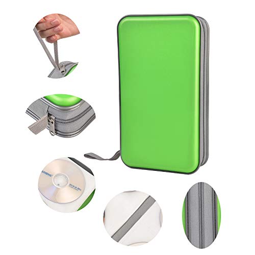 UENTIP 96 Capacity CD/DVD Case Holder - Portable Storage with Zipper Closure