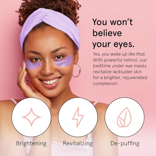 Retinol Under Eye Patches for Puffy Eyes - Purple (24 Pairs)