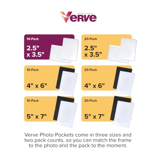 Magnetic Photo Pocket Frames - 10 Pack, 2.5x3.5 In, Clear Sleeve