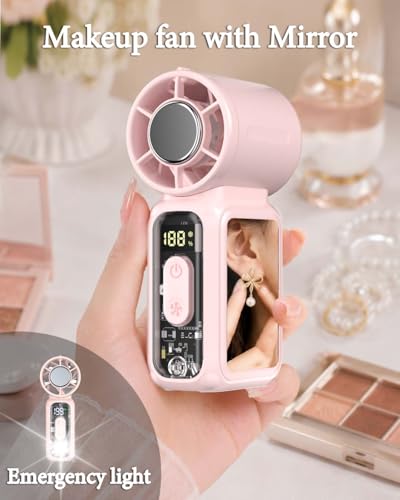 W & O Handheld Mini Fan - Portable Semiconductor Cooling Fan with 20000RPM, Rechargeable 4300mAh Battery