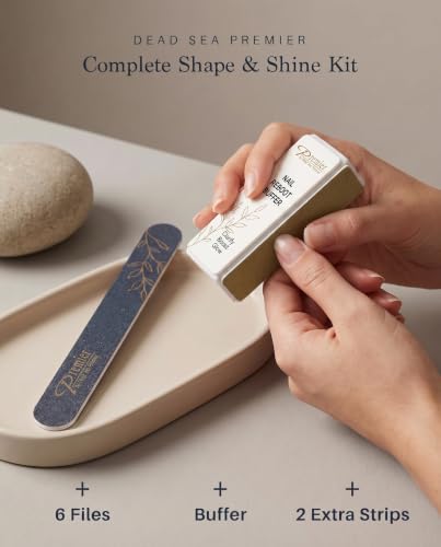 Premier Dead Sea Nail Files and Buffers Kit - 6 Double-Sided Grits