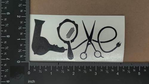Slaced Hair Stylist Decal 4 Pack Small ~3.5" - Black Hairdresser Wall Decor