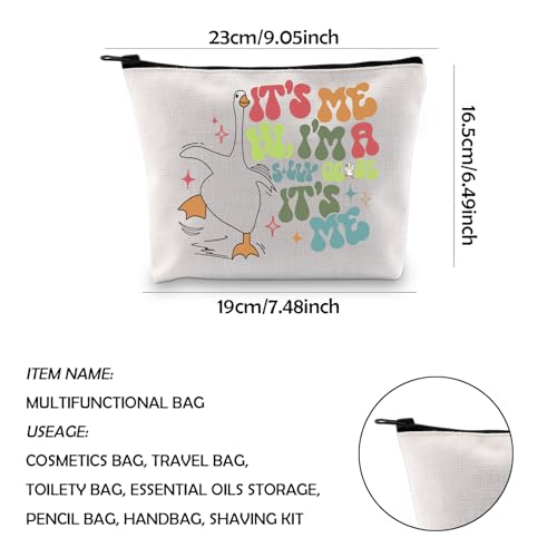 Silly Goose Animal Zipper Makeup & Travel Pouch - Gift for Goose Lovers