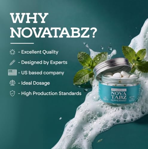 Novatabz 62 Count Fluoride-Free Toothpaste Tablets with Nano Hydroxyapatite