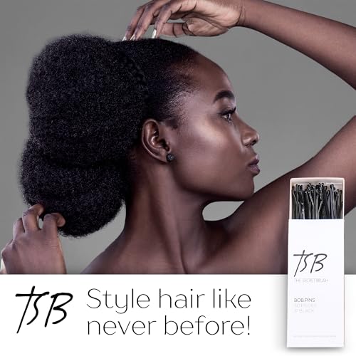 TSB Leeno No.3 Black Bob Pins Set of 30 - 3 Inch Firm Hold Hair Pins