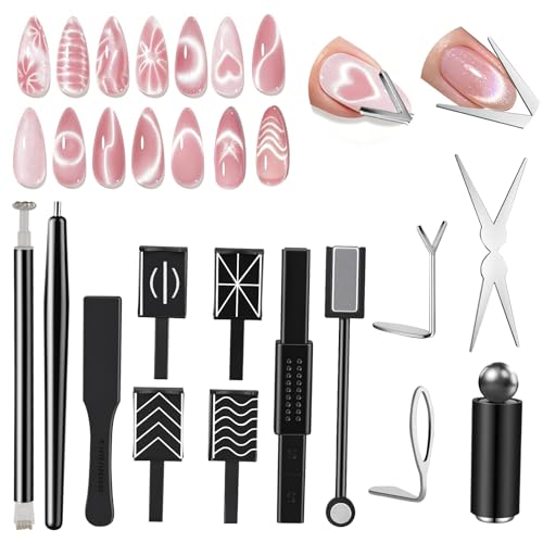 14-Pack Cat Eye Magnet Set for Stunning Nail Art Designs