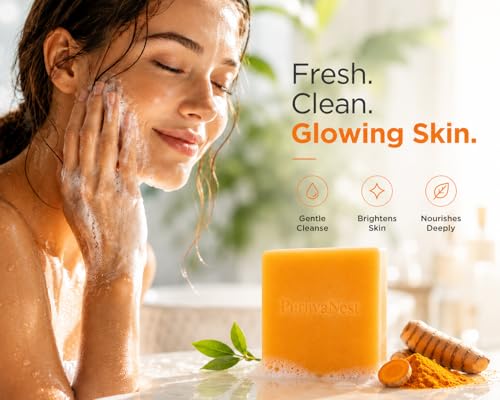 Kojic Acid & Turmeric Soap Bar - Dark Spot Remover for Face & Body